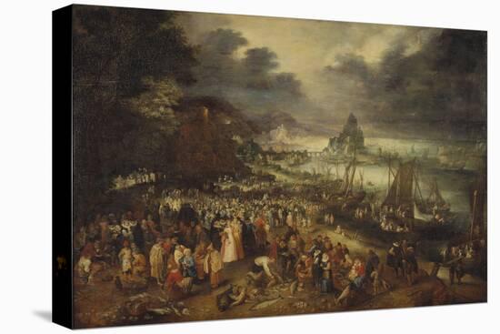 Le Christ Prechant D'un Bateau - Christ Preaching from a Boat, by Brueghel, Jan, the Elder (Brueghe-Jan the Elder Brueghel-Stretched Canvas