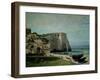 Le Cliff of Etretat after a Thunderstorm, 1870-Gustave Courbet-Framed Giclee Print