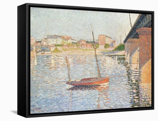 Le Clipper, Asnieres, 1887-Paul Signac-Framed Stretched Canvas