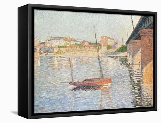 Le Clipper, Asnieres, 1887-Paul Signac-Framed Stretched Canvas