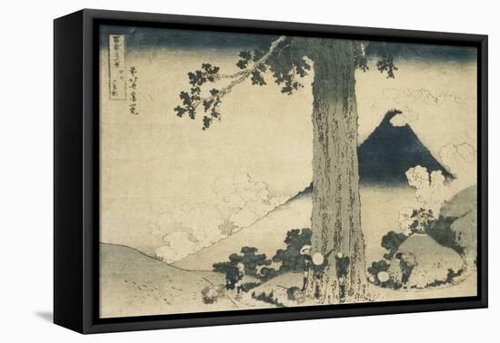 Le col de Mishima dans la province de Kai-Katsushika Hokusai-Framed Stretched Canvas
