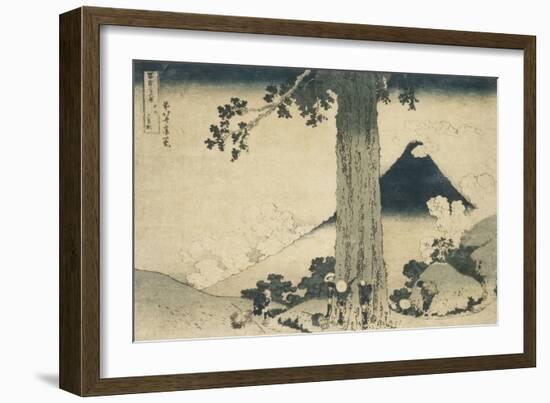 Le col de Mishima dans la province de Kai-Katsushika Hokusai-Framed Giclee Print