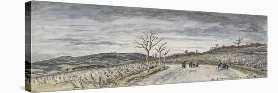 Le col du Balbin et la montagne de Ornacieux-Johan Barthold Jongkind-Stretched Canvas