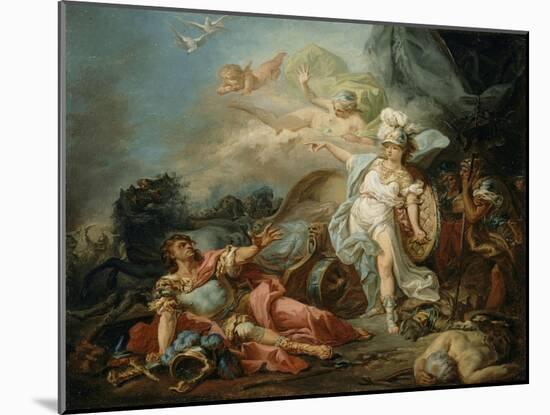 Le Combat de Minerve contre Mars-Jacques-Louis David-Mounted Giclee Print