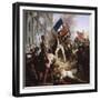 Le combat devant l'Hôtel de Ville, le 28 juillet 1830-Jean Victor Schnetz-Framed Giclee Print