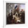 Le combat devant l'Hôtel de Ville, le 28 juillet 1830-Jean Victor Schnetz-Framed Giclee Print