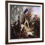 Le combat devant l'Hôtel de Ville, le 28 juillet 1830-Jean Victor Schnetz-Framed Giclee Print