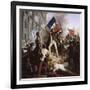 Le combat devant l'Hôtel de Ville, le 28 juillet 1830-Jean Victor Schnetz-Framed Giclee Print