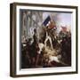 Le combat devant l'Hôtel de Ville, le 28 juillet 1830-Jean Victor Schnetz-Framed Giclee Print