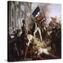 Le combat devant l'Hôtel de Ville, le 28 juillet 1830-Jean Victor Schnetz-Stretched Canvas