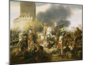 Le comte Eudes défend Paris contre les Normands en 886-Jean Victor Schnetz-Mounted Giclee Print