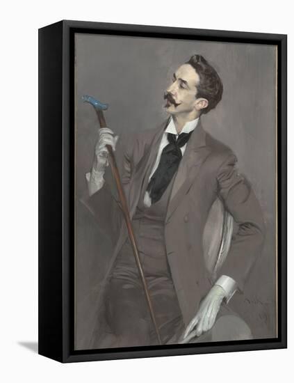 Le comte Robert de Montesquiou (1855-1921), écrivain-Giovanni Boldini-Framed Stretched Canvas