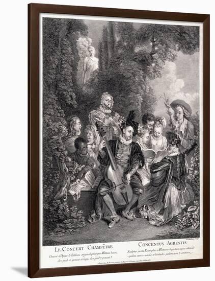 Le Concert Champetre, 1735-Jean Antoine Watteau-Framed Giclee Print