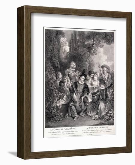 Le Concert Champetre, 1735-Jean Antoine Watteau-Framed Giclee Print