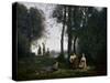 Le Concert Champêtre (Woodland Music-Maker)-Jean-Baptiste-Camille Corot-Stretched Canvas