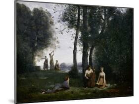 Le Concert Champêtre (Woodland Music-Maker)-Jean-Baptiste-Camille Corot-Mounted Giclee Print
