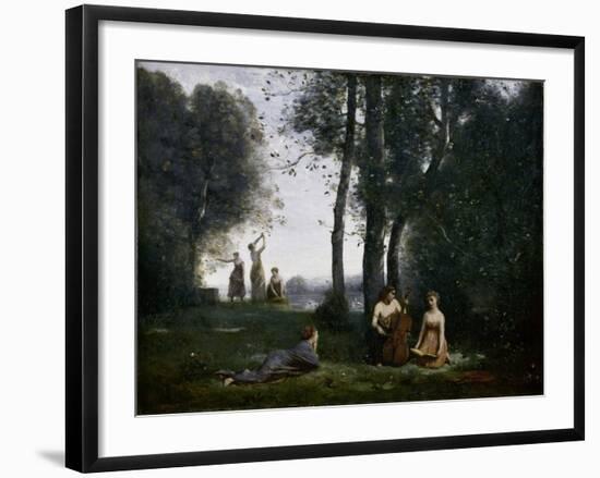 Le Concert Champêtre (Woodland Music-Maker)-Jean-Baptiste-Camille Corot-Framed Giclee Print