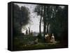 Le Concert Champêtre (Woodland Music-Maker)-Jean-Baptiste-Camille Corot-Framed Stretched Canvas