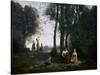 Le Concert Champêtre (Woodland Music-Maker)-Jean-Baptiste-Camille Corot-Stretched Canvas