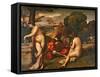 Le Concert Champetre-Titian (Tiziano Vecelli)-Framed Stretched Canvas