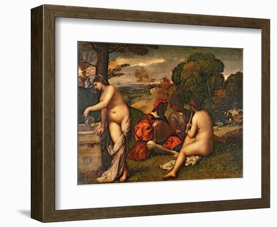 Le Concert Champetre-Titian (Tiziano Vecelli)-Framed Giclee Print