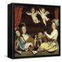 Le Concert-Gerrit Van Honthorst-Framed Stretched Canvas