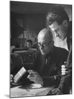 Le Corbusier and Student Working on Project for French Ministry of Reconstruction-null-Mounted Photographic Print