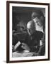 Le Corbusier and Student Working on Project for French Ministry of Reconstruction-null-Framed Photographic Print
