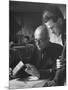 Le Corbusier and Student Working on Project for French Ministry of Reconstruction-null-Mounted Photographic Print