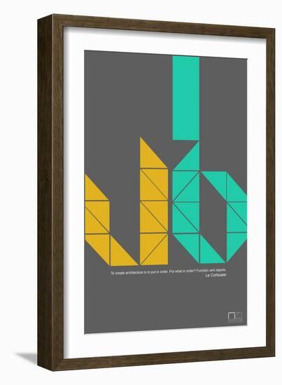 Le Corbusier Quote-NaxArt-Framed Art Print