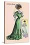 Le Costume Royals: Emerald Charm-null-Stretched Canvas