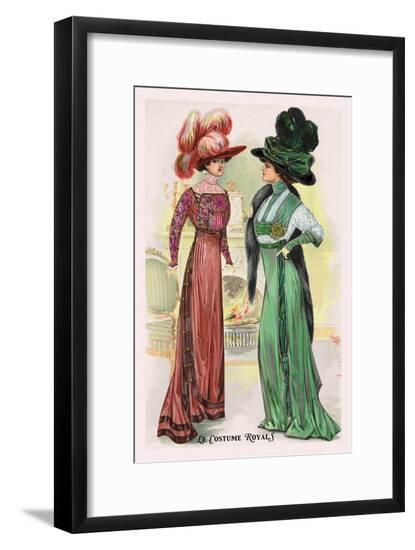 Le Costume Royals: Ladies in Ostrich Feathered Hats--Framed Art Print