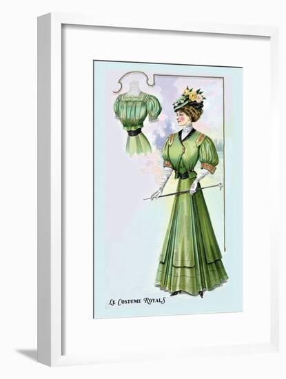 Le Costume Royals: Stylish Emerald-null-Framed Art Print