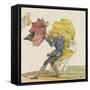 Le coup de vent, caricature-Jean Baptiste Isabey-Framed Stretched Canvas