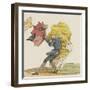 Le coup de vent, caricature-Jean Baptiste Isabey-Framed Giclee Print