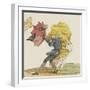 Le coup de vent, caricature-Jean Baptiste Isabey-Framed Giclee Print