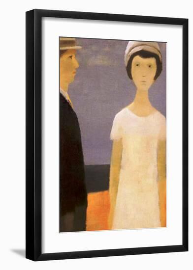 Le Couple-Jean Paul Lemieux-Framed Art Print