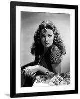 Le Crepuscule SUNDOWN by HenryHathaway with Gene Tierney, 1941 (b/w photo)-null-Framed Photo