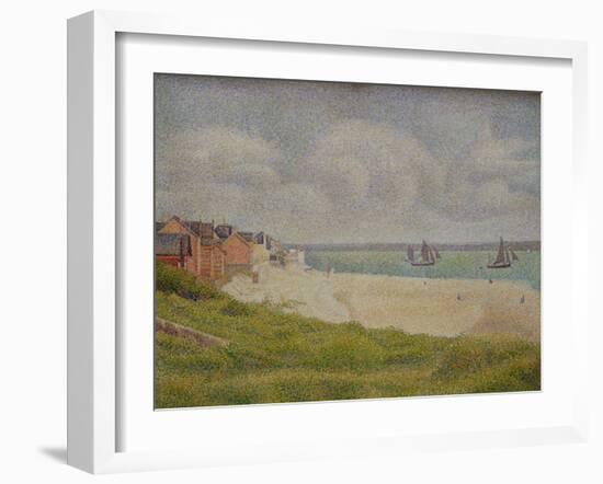 Le Crotoy Looking Upstream, 1889-Georges Seurat-Framed Giclee Print