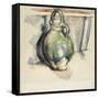 Le cruchon vert-Paul Cézanne-Framed Stretched Canvas