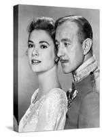 Le Cygne THE SWAN by CharlesVidor with Grace Kelly and Alec Guinness, 1956 (b/w photo)-null-Stretched Canvas
