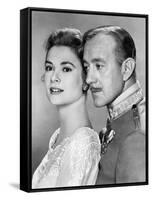 Le Cygne THE SWAN by CharlesVidor with Grace Kelly and Alec Guinness, 1956 (b/w photo)-null-Framed Stretched Canvas