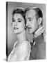 Le Cygne THE SWAN by CharlesVidor with Grace Kelly and Alec Guinness, 1956 (b/w photo)-null-Stretched Canvas