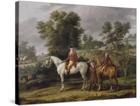 Le d?rt pour la chasse-Antoine Charles Horace Vernet-Stretched Canvas