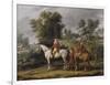 Le d?rt pour la chasse-Antoine Charles Horace Vernet-Framed Premium Giclee Print