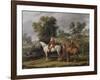Le d?rt pour la chasse-Antoine Charles Horace Vernet-Framed Giclee Print