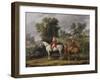 Le d?rt pour la chasse-Antoine Charles Horace Vernet-Framed Giclee Print