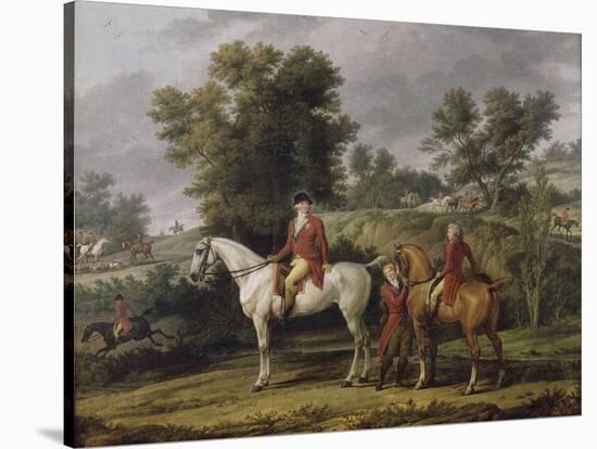 Le d?rt pour la chasse-Antoine Charles Horace Vernet-Stretched Canvas