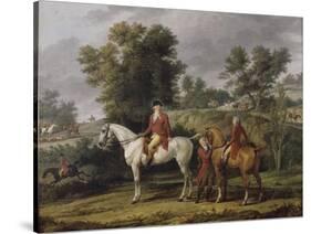 Le d?rt pour la chasse-Antoine Charles Horace Vernet-Stretched Canvas