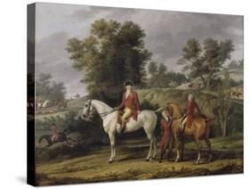 Le d?rt pour la chasse-Antoine Charles Horace Vernet-Stretched Canvas